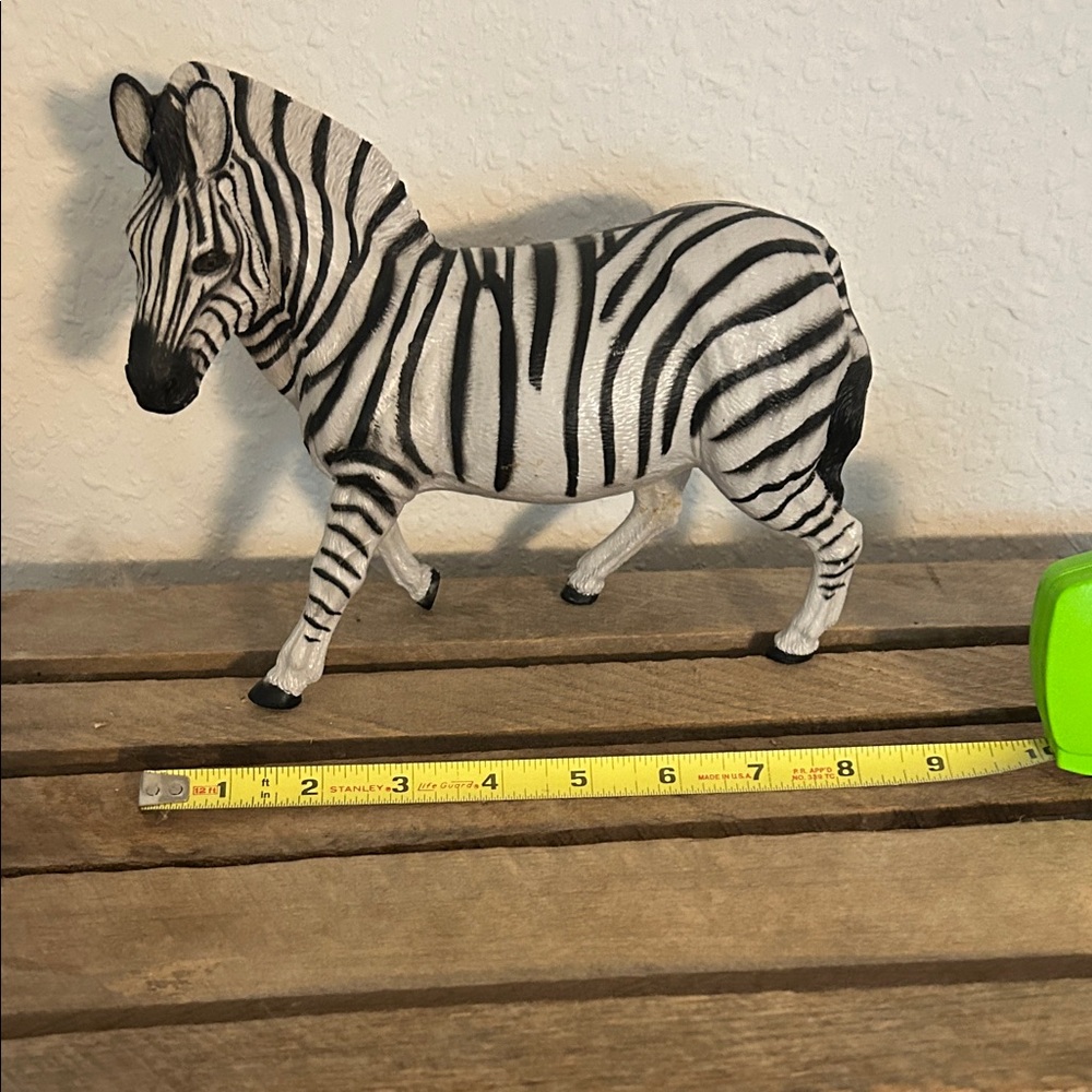 Chunky Black and White Zebra Figurine